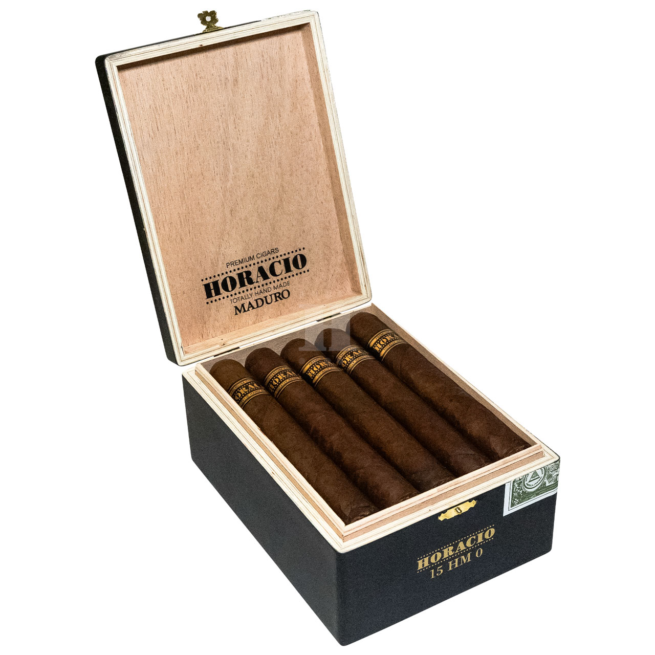 Horacio HM0 Maduro series box open angle